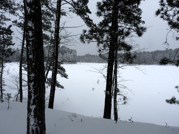 View of another of the Barfield lakes from the ridge.