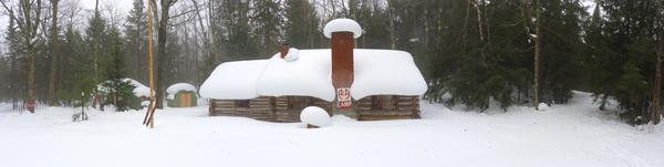 Panorama of Cabin on arrival.