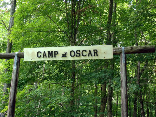 Camp Oscar.The road runs right through the camp!