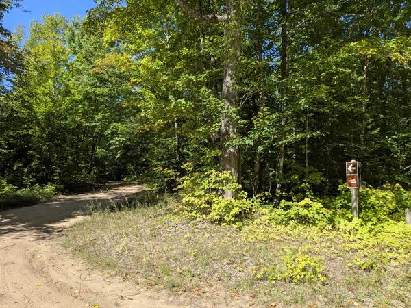 Turn off from Old Seney to the boat launch on Nawakwa Lake.