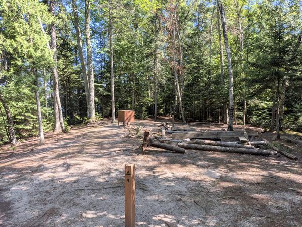 Camp ground along the North Country Trail, here on the segment between the Log Slide and Au Sable Light Station.