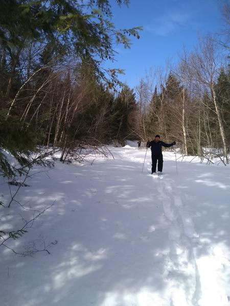 Jim snowshoeing along the loop.