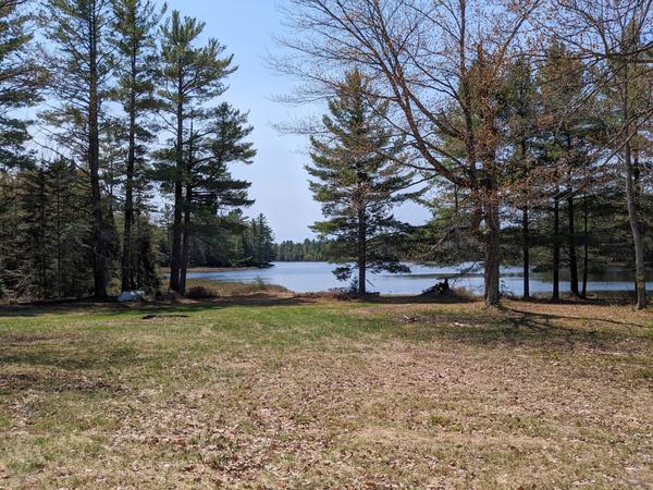 Large open area along Newton Lake.