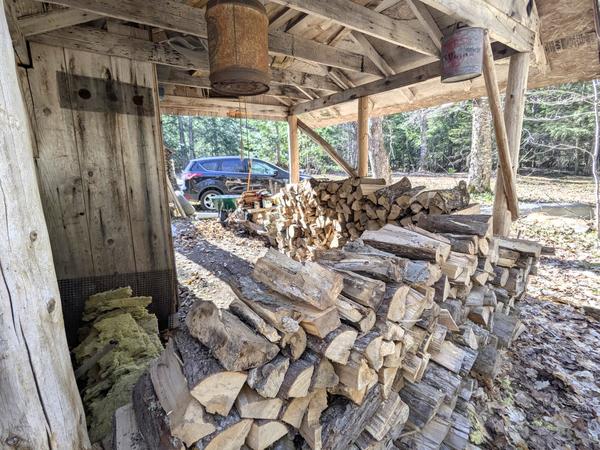 Cleaned out woodshed at the beginning of the trip.