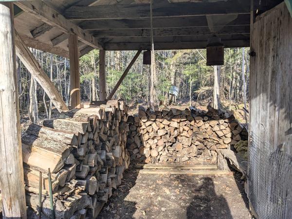 Cleaned out woodshed at the beginning of the trip.