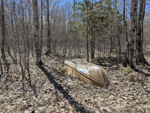 Old boat in the woods along Sigan Camp Road.