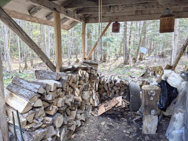 Final state of the wood pile in the wood shed.