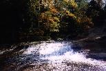 River running into Chapel Beach