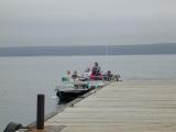 A closeup of the ferry.